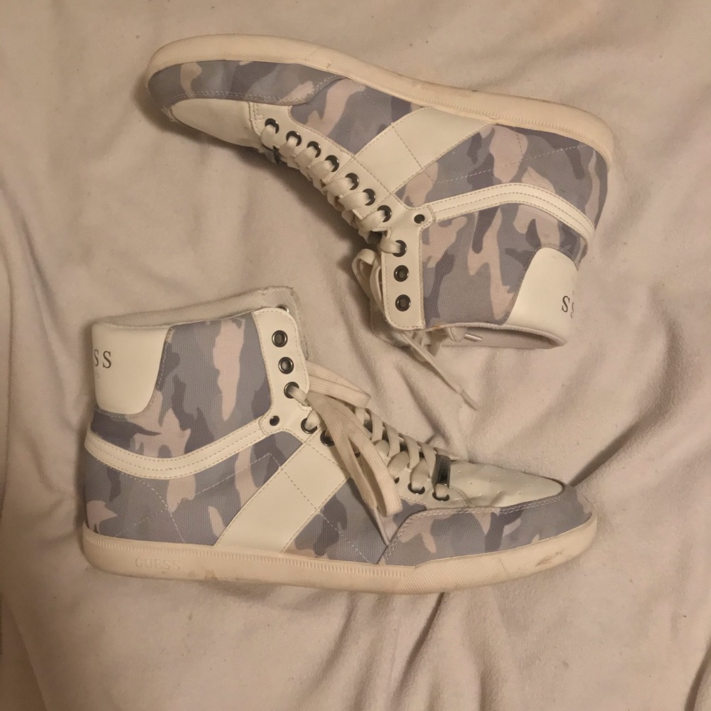 Guess LosAngeles High Tops Mens 11 Monochrome Camo